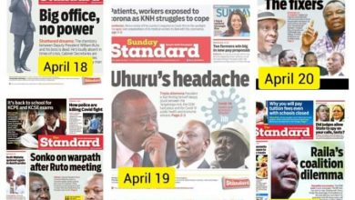 Photo of See how standard news paper covered William Ruto more than Atwoli in April!