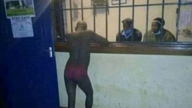 Photo of Drama as a naked man storm Embakasi police station for safety.