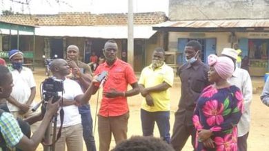 Photo of Hadija Nganyi giving hope to covid 19 stricken Kakamega residents.
