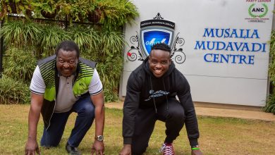 Photo of Africa’s fastest man meets Kenyan Messi.