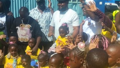 Photo of Homegrown Champions Give Back:  Oscar Binyenya and Maingi Uplift Kawangware Initiative Children’s Home.