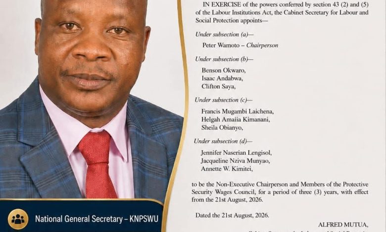 Photo of KNPSWU BOSS ISAAC ANDABWA RALLIES 1.2M SECURITY WORKERS FOR A NEW DAWN IN THE INDUSTRY.